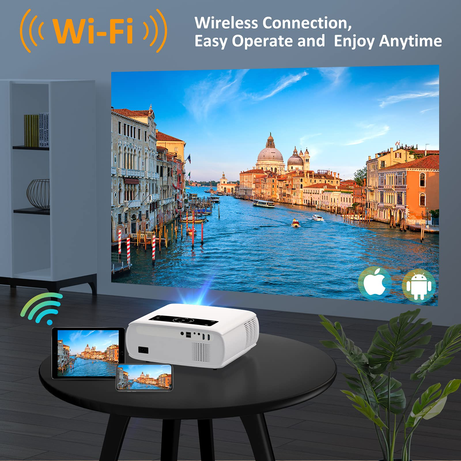 TOPVISION 5G 8500Lux WiFi Bluetooth Projector – TopVision