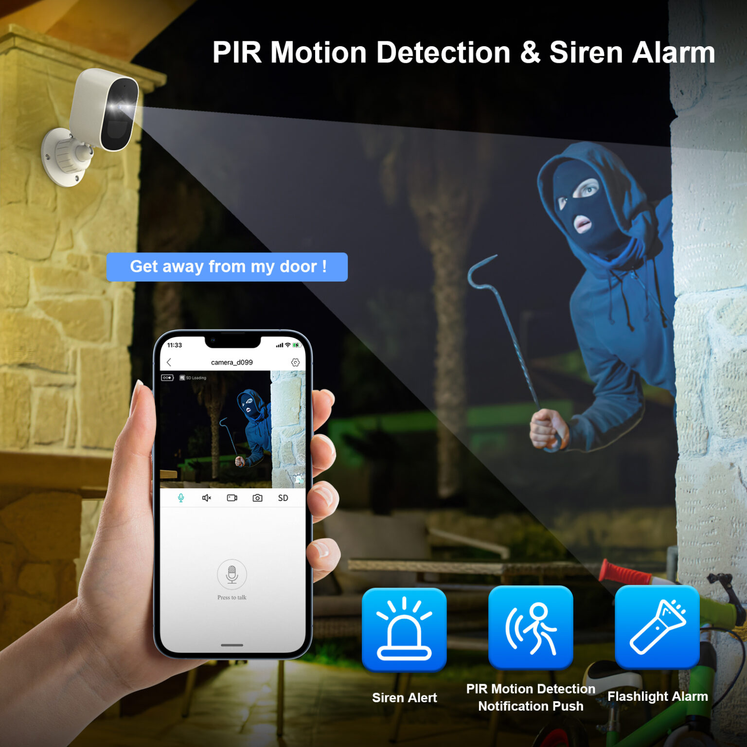 TOPVISION Wireless Security Cameras Outdoor with Spotlight, 4MP WiFi