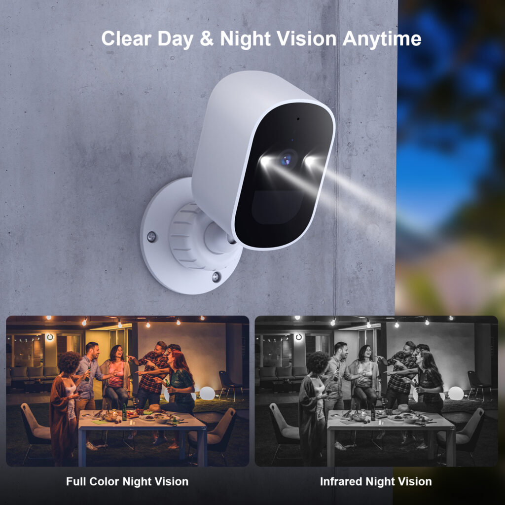 TOPVISION Wireless Security Cameras Outdoor with Spotlight, 4MP WiFi