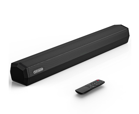TOPVISION Sound Bar for TV, Soundbar with Subwoofer, Wired & Wireless  Bluetooth 5.0 3D Surround Speakers, Optical/AUX/RCA/USB Connection, Wall  Mountable, Remote Control 