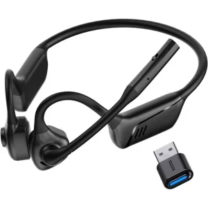 TOPVISION Air Conduction Headset with Microphone, Bluetooth 5.1 Wireless Headset