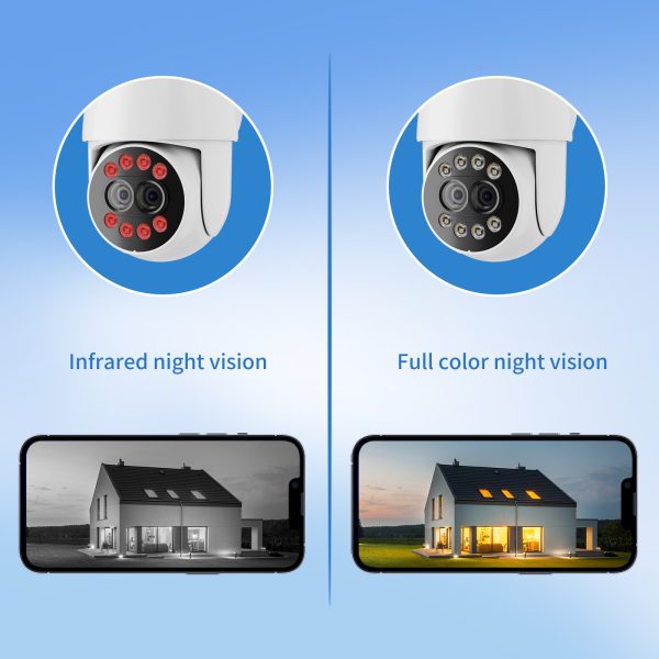 TOPVISION 4MP Security Cameras Outdoor, 360° Security Cameras Wireless Wifi with Dual Lens, Full Color Night Vision, IP66 Waterproof, Two-way Audio, SD & Cloud Storage - Image 7