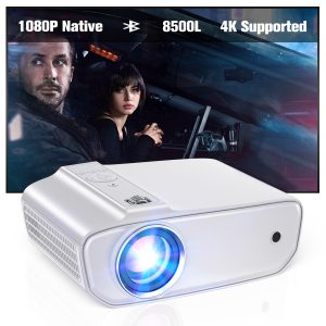 HD Mini Portable Projector, Valentines Day Gifts Movie Projector Supported HD 1080P, Small Portable Movie Projector for Outdoor Projector use in Camping, Video Home Theater Projector