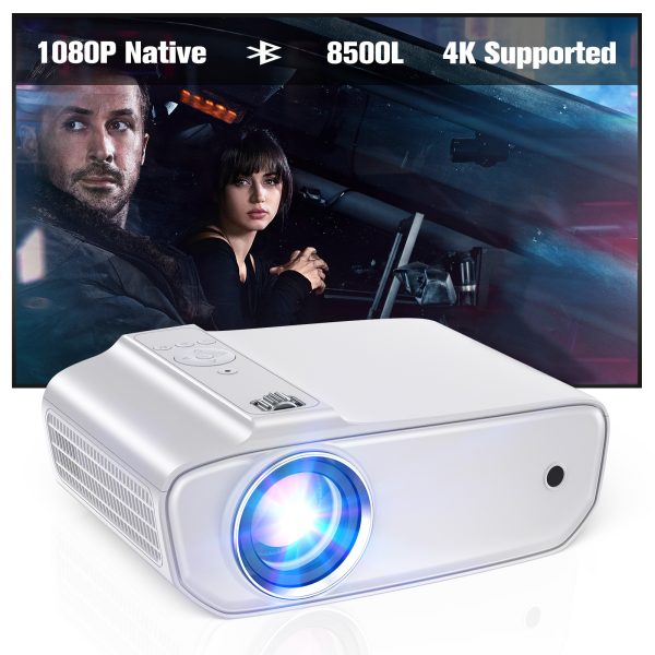 HD Mini Portable Projector, Valentines Day Gifts Movie Projector Supported HD 1080P, Small Portable Movie Projector for Outdoor Projector use in Camping, Video Home Theater Projector