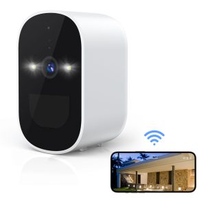 TOPVISION Wireless Security Cameras Outdoor with Spotlight, 4MP WiFi Cameras for Home Security System, Surveillance Camera with Color Night Vision, IP65 Weatherproof,