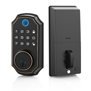 TOPVISION Smart Lock, WiFi Keyless Entry Door Lock with Touchscreen Keypad, IP65 Weatherproof, APP Remote Control Smart Deadbolt Lock for Home, Office(Black)