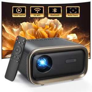 TOPVISION Middle-Throw 1080P Full HD LCD Multimedia Projector, Black, 1 Count, 1 Pack