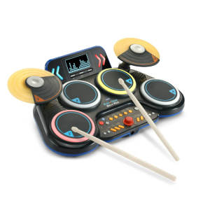 TOPVISION Electronic Drum Set, 9-Pads Roll-Up Drum Pad Electric Drum Set with Headphone Jack Built-in Speaker Sticks Foot Pedals