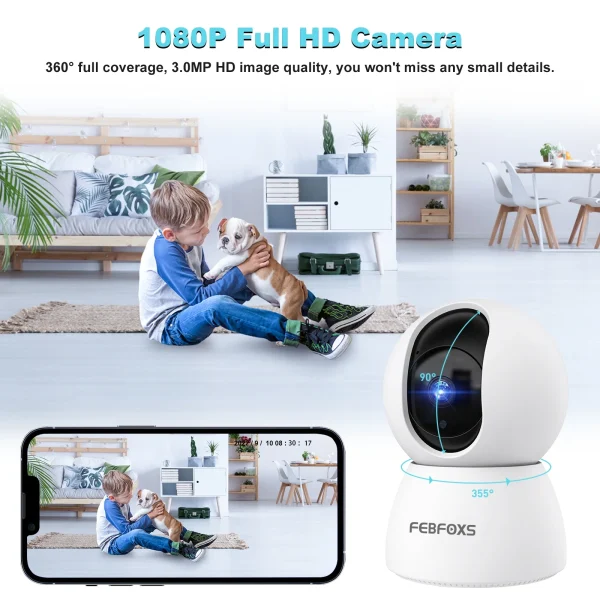 TOPVISION 2K Baby Monitor HD Security Camera with Night Vision for Baby - Image 2