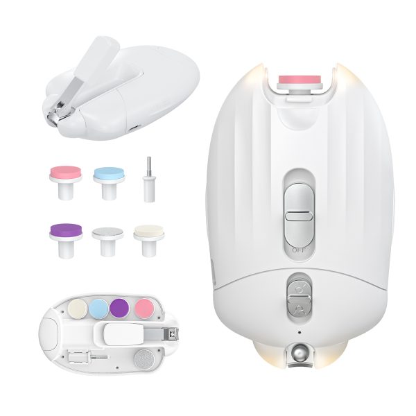TOPVISION Baby Nail Trimmer Safe & Gentle Clippers with Light, White
