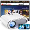 Projector with 5G WiFi & Bluetooth, 10000L Full HD 1080P Outdoor Portable Video Projector Support 4K, Home Theater Movie Projector Compatible with HDMI, VGA, USB, Laptop, iOS & Android Phone