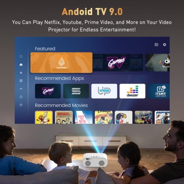 Projector with 5G WiFi & Bluetooth, 10000L Full HD 1080P Outdoor Portable Video Projector Support 4K, Home Theater Movie Projector Compatible with HDMI, VGA, USB, Laptop, iOS & Android Phone - Image 3