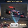 Projector with 5G WiFi & Bluetooth, 10000L Full HD 1080P Outdoor Portable Video Projector Support 4K, Home Theater Movie Projector Compatible with HDMI, VGA, USB, Laptop, iOS & Android Phone - Image 4