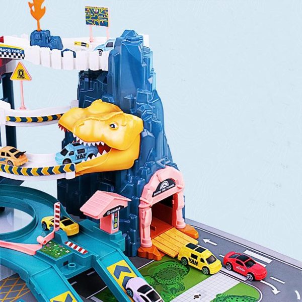 2023 Upgrade Toy Car Ramp Track Climbing Hills Railcar Colorful Vehicles Construction Play Set with 12 Mini Racer Cars and Track for Preschool Gifts Kids Ages 3 Years and Older - Image 4