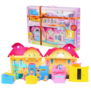 Febfoxs Doll House for Girls, Princess Castle Playset with Fully Furnished, Creative Dollhouse Toy Gift for Girls Toddler 3 - 10 Years Old
