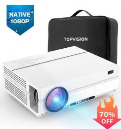 TOPVISION X3 projector 400 ANSI Lumen with a native resolution of 1920 * 1080 and 8000: 1 contrast ratio