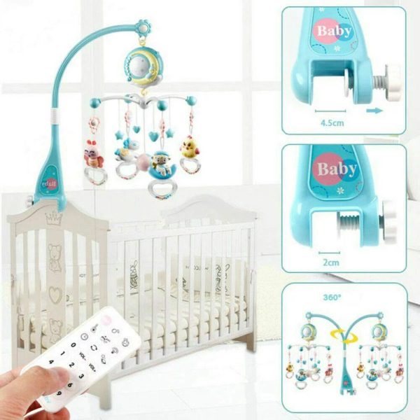 2023 Upgrade Baby Mobile for Crib, Crib Toys with Music and Lights,Hanging Rotating Animals Rattles,Remote Control,for Boy Girl Newborn Baby Toys - Image 5