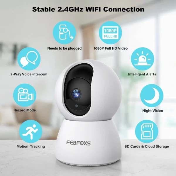 TOPVISION 2K Baby Monitor HD Security Camera with Night Vision for Baby - Image 4