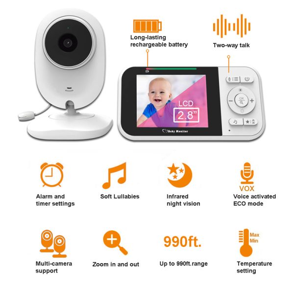 TOPVISION Baby Monitor with Camera and Audio, No Wi-Fi Security Camera for Baby/Home - Image 4