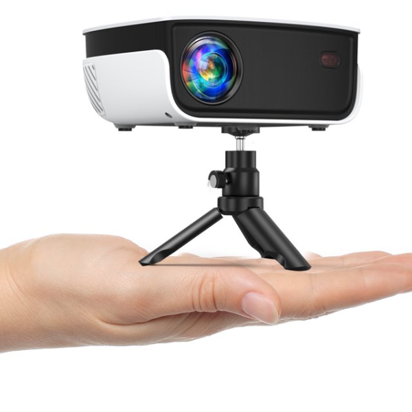 TOPVISION Mini Projector,1080P Supported,7500 Lumens,up to Support 240'' FHD Screen, Compatible with HDMI/VGA/USB/TF/AV
