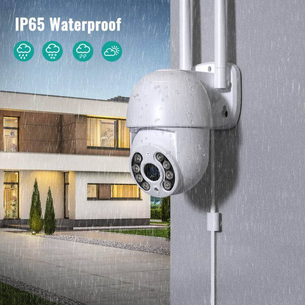 TOPVISION 4MP Security Cameras Wireless Wifi, 360° View Security Camera Outdoor with Full Color Night Vision, IP65 Waterproof, 2-Way Audio, Home Security Camera for Indoor/Outdoor, 2.4G Wifi - Image 6