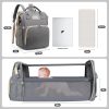 2023 Upgrade Diaper Bag Backpack, Multifunctional Baby Changing Bag with Foldable Crib & Insulated Milk Bottle Pocket, Large Capacity Travel Backpack with USB Charging Port & Stroller Strap - Image 5