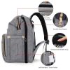 2023 Upgrade Diaper Bag Backpack, Multifunctional Baby Changing Bag with Foldable Crib & Insulated Milk Bottle Pocket, Large Capacity Travel Backpack with USB Charging Port & Stroller Strap - Image 6