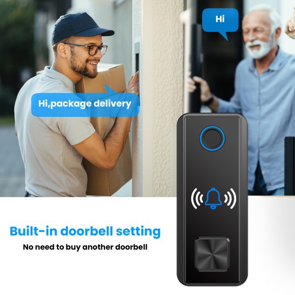 TOPVISION Smart Lock, Bluetooth Keyless Entry Door Lock with Touchscreen Keypad, IP65 Weatherproof, APP Remote Control Smart Deadbolt Lock for Home, Office(Black) - Image 2