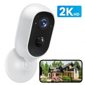 Restored TOPVISION 2K Security Camera Wireless WiFi, Security Cameras with Night Vision, IP66 Waterproof, PIR Motion Sensor, 2 Way Audio, Home Surveillance Camera for Outdoor/Indoor (Refurbished)