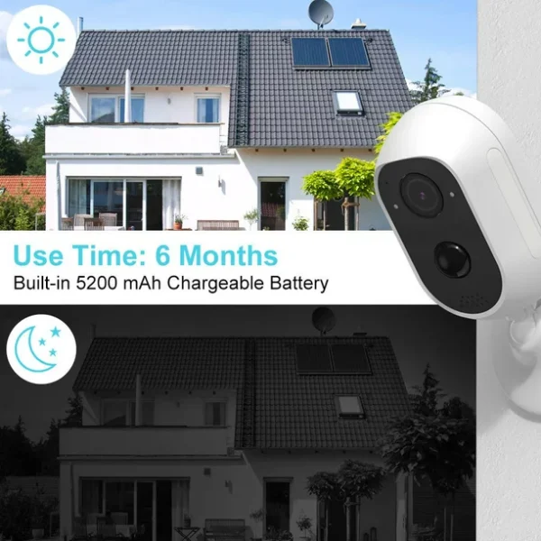 2023 Upgrade TOPVISION Wireless Security Camera, 2K WiFi Camera with Outdoor Night Vision, IP65 Outdoor Waterproof Camera for Home Security System, Surveillance Camera with PIR Motion Sensor, 2 Way Audio - Image 6