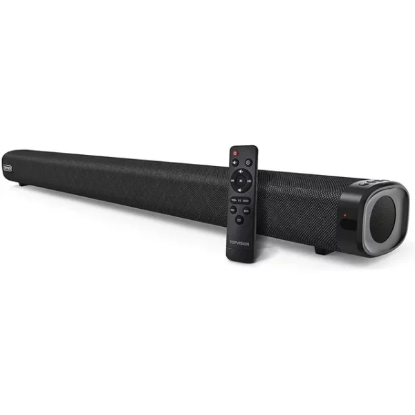 TOPVISION 2.2ch Soundbar,180w Soundbar with 2 Skyward Drivers Wired & Wireless Bluetooth 5.0 3D Surround Speakers