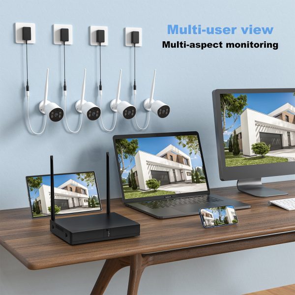 2023 Upgrade TOPVISION Security Camera System Wireless, 8CH 3MP NVR Home Security System, 4pcs 1080P Wifi IP Security Surveillance Cameras with Full Color Night Vision, IP66 Waterproof, for Indoor Outdoor, No HDD - Image 3