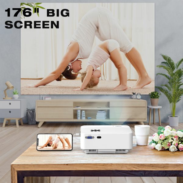 TOPVISION 3600Lux Mini Projector With Synchronize Smart Phone Screen - Image 4