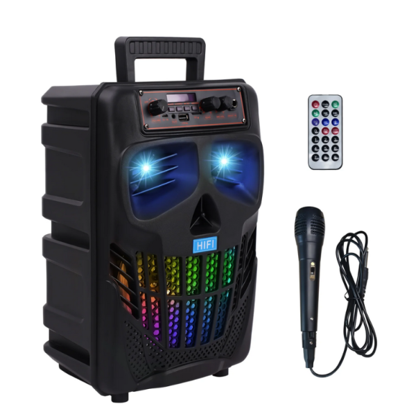 TOPVISION Portable Karaoke Machine, Bluetooth Karaoke Singing Speaker with Microphone, RGB/TWS/Rec - Perfect for Adults, Kids, and Parties