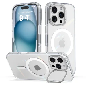 TOPVISION Phone Case for iPhone 16Pro Compatible with MagSafe, Drop-Proof Shell with Camera Holder Ring