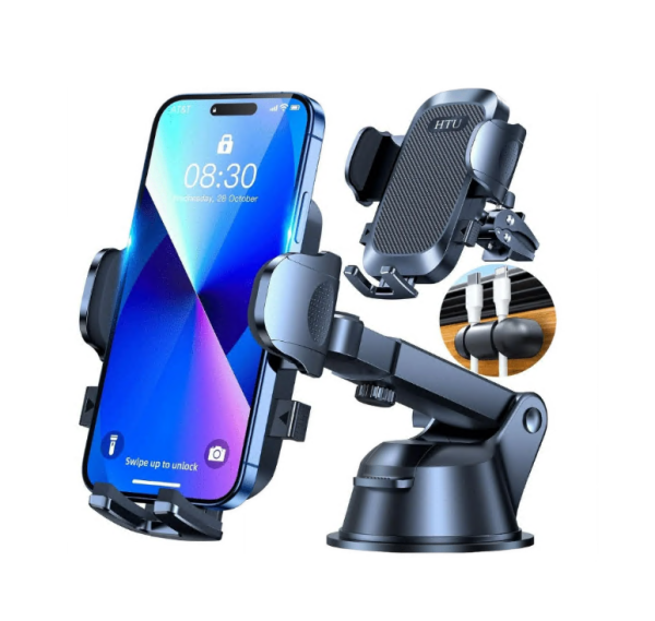 TOPVISION Car Phone Holder, Air Vent Phone Car Holder, Universal Phone Holder for Dashboard and Windshield, Car Mount for Cars, Trucks, SUVs