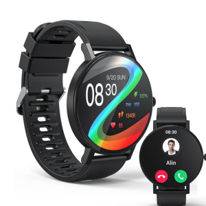 Smart Watch, 1.43" Touch Screen Smartwatch for Women Men, IP68 Waterproof Fitness Tracker Bluetooth 5.3, Compatible with Android & iOS, Black