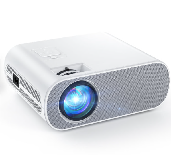 TOPVISION Portable Outdoor Projector, Full HD Home Theater Projector Compatible with HDMI/VGA/USB/TF/AV